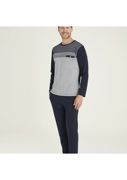 Mdb Kocabey 9217 Erkek O.yaka Flato Cepli Pijama Takım