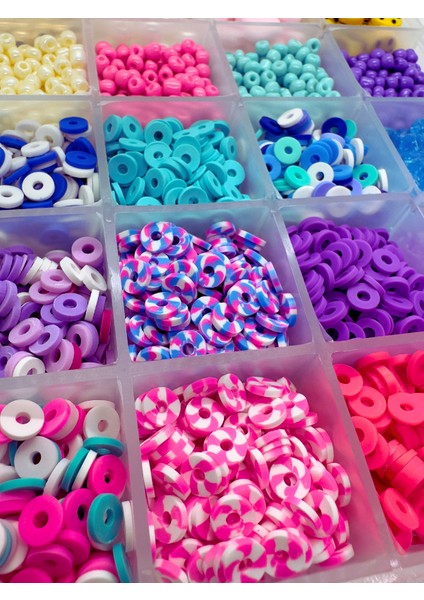 24 Gözlü Boncuk Seti Harf Boncuklu Kendin Yap Hobi Çocuklar Için Takı Yapma Seti Kum Boncuk modelleri