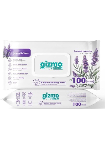 Clean Yüzey Temizlik Havlusu Lavanta Kokulu 24 Paket 2400 Yaprak