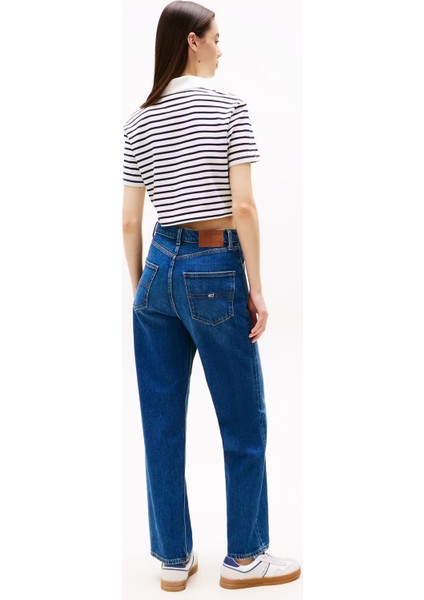 Kadın Layla Slim Fit Yüksek Bel Düz Paça Jean Pantolon - Mavi modelleri