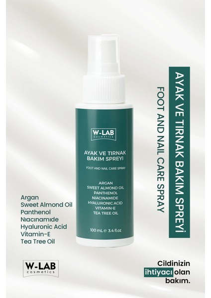 Kozmetik Ayak ve Tırnak Bakım Spreyi 100 ml
