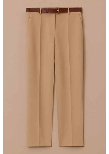 Kadın Nova Klasik Kesim Pantolon - Bej