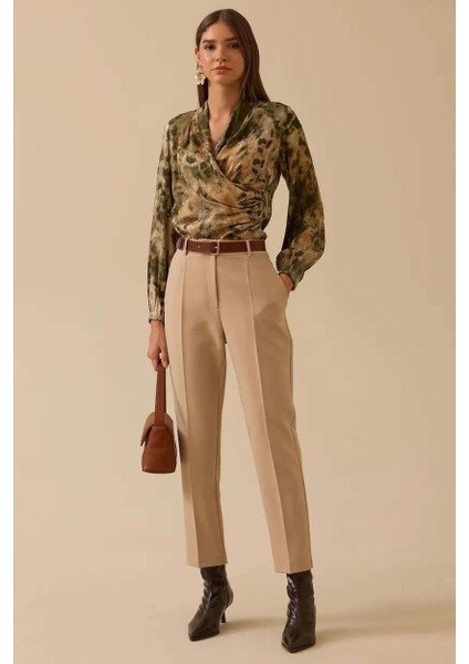 Kadın Nova Klasik Kesim Pantolon - Bej modelleri