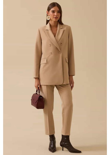 Kadın Nova Klasik Kesim Pantolon - Bej indirimleri