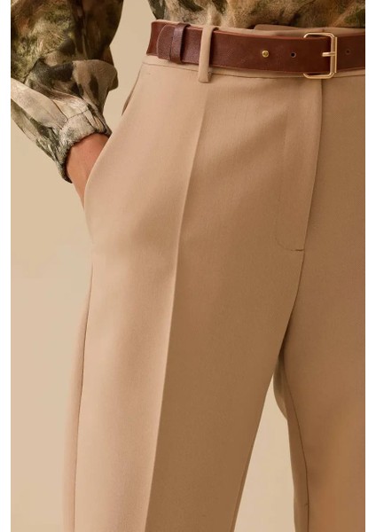 Kadın Nova Klasik Kesim Pantolon - Bej