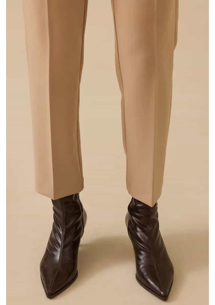 Kadın Nova Klasik Kesim Pantolon - Bej