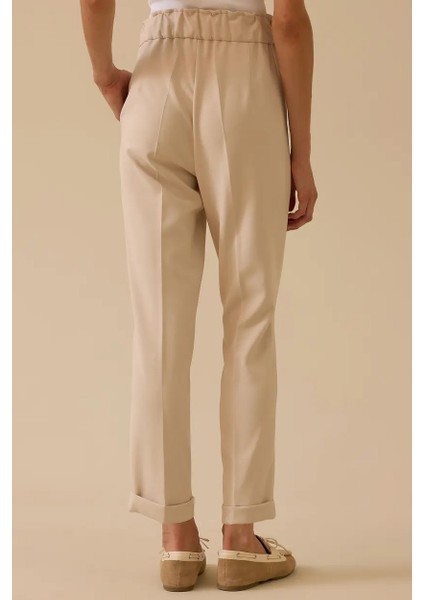 Kadın Lena Havuç Kesim Pantolon - Bej fiyatları
