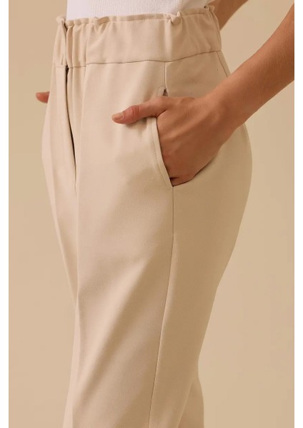 Kadın Lena Havuç Kesim Pantolon - Bej modelleri