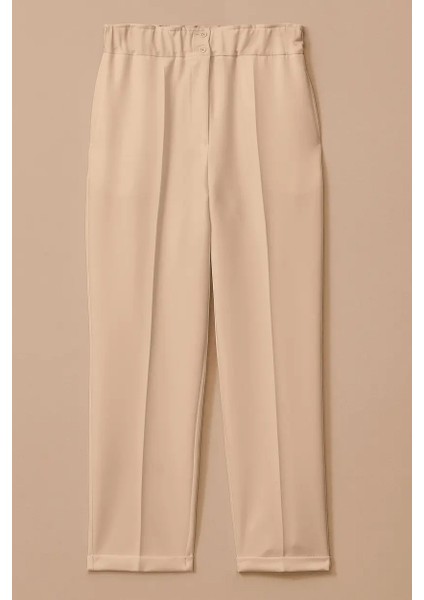 Kadın Lena Havuç Kesim Pantolon - Bej indirimleri