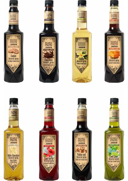 Kahve ve Kokteyl Şurubu Seti 8’li 750 Ml/jardin Coffee And Cocktail Syrup
