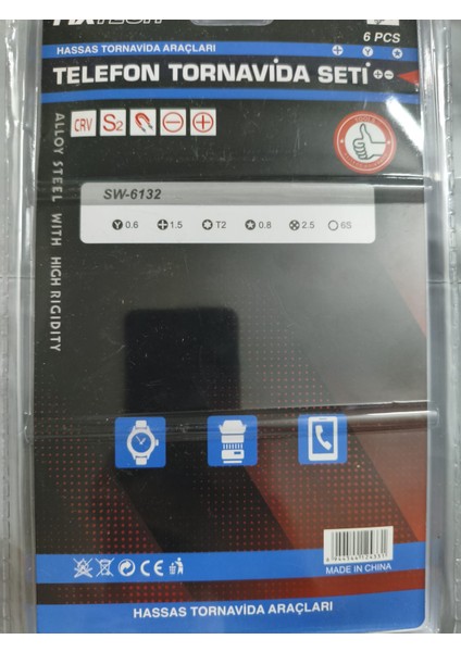 6 Parça Saatçi ve Telefoncu Onarım Tornavida Seti Hassas Tornavida Seti fiyatları