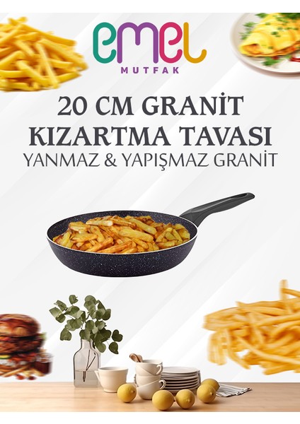 20 Cm Granit Kızartma Tavası