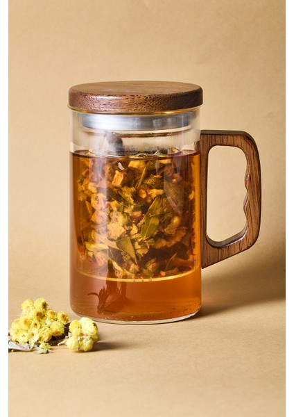 Herby 500ML Cam Süzgeçli Kupa