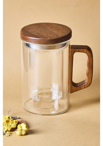 Herby 500ML Cam Süzgeçli Kupa fırsatları