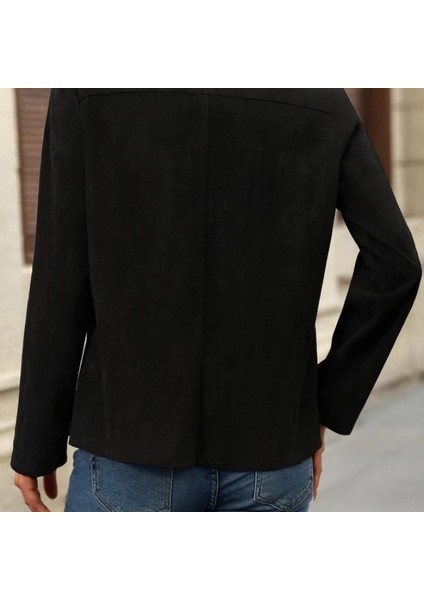 Mdb Kadın Uzun Kollu Önü Açık Yakalı Süet Ceket modelleri