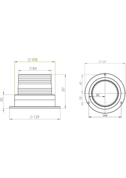 EMIR-EMR10 - Cakar Tepe Lambası 12V / 24V Kısa Sabıt Sarı fiyatları