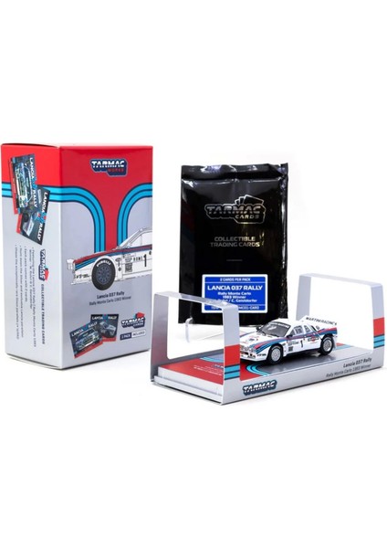 Tarmac Works 1/64 Lancia 037 Rally Rally Monte Carlo 1983 #1 With Tarmac Cards fiyatları