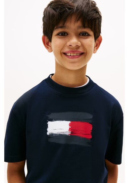 Erkek Çocuk Flag Archive Kısa Kollu T-Shirt - Lacivert fiyatları