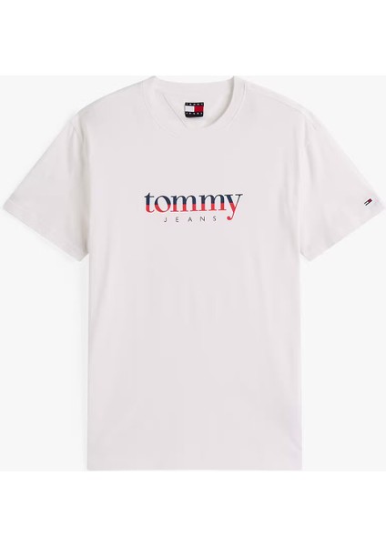 Erkek Logo Baskılı Kısa Kollu Tişört – Beyaz indirimleri