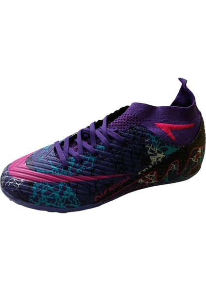 La Liga H565 Erkek Çoraplı Halı Saha Ayakkabısı Mor - Fuşya