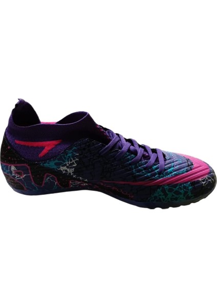La Liga H565 Erkek Çoraplı Halı Saha Ayakkabısı Mor - Fuşya modelleri