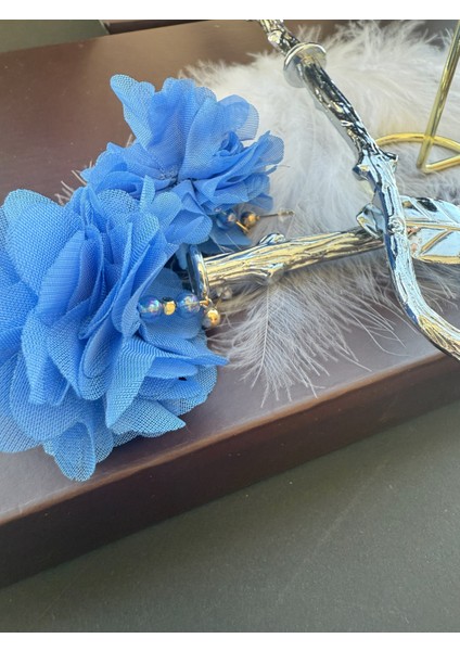 Tül Çiçekli Boncuklu Altın Kaplama Malzemeli Konsept Kararmaz Küpe Çift, Party, Özel Gün, Düğün fırsatları