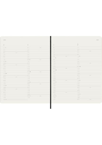 2026 12 Aylık Ajanda Xl Boy 19X25 Cm. Yumuşak Kapak Siyah fırsatları