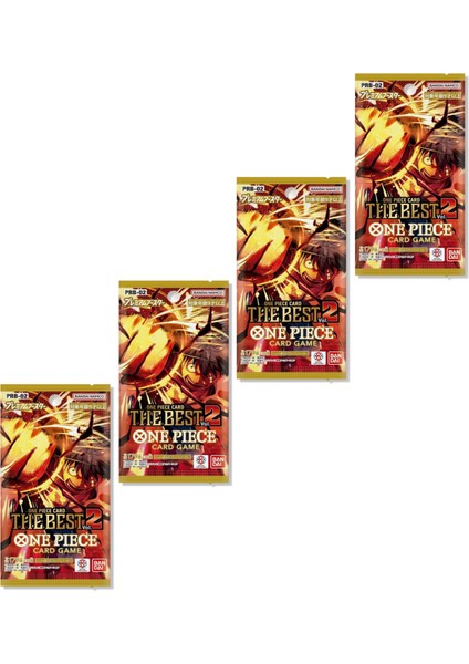 4 Paket Bandai One Piece Card Game The Best Premium Booster Pack Prb-02 Japonca – 40 Kart