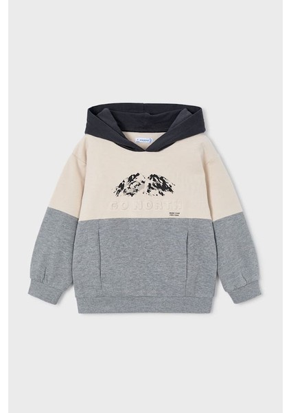 Erkek Çocuk Normal Kalıp 3 Parça Dağ Baskılı Eşofman Takımı - Gri fiyatları