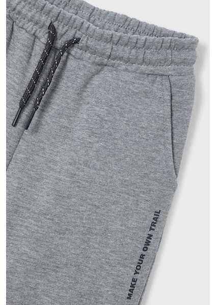 Erkek Çocuk Normal Kalıp 3 Parça Dağ Baskılı Eşofman Takımı - Gri fırsatları