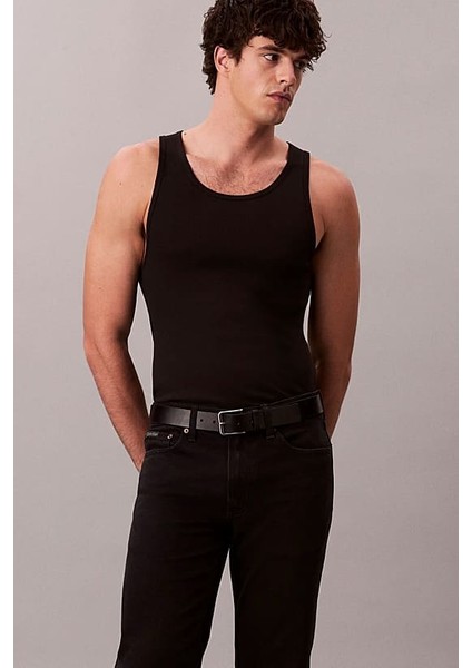 Erkek Slim Straight Kesim 5 Cepli Jean Pantolon - Siyah fırsatları