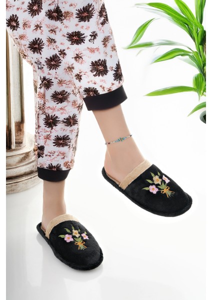 Kadın Ev Terliği Peluş Yıkanabilir Içi Yünlü Kürklü Terlik Misafir Çeyiz Bohça Gelin Terliği fiyatları