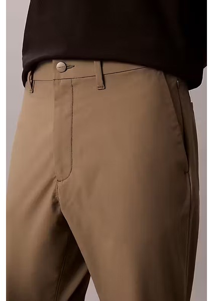 Erkek Slim Tech Stretch Pantolon - Kahverengi fırsatları