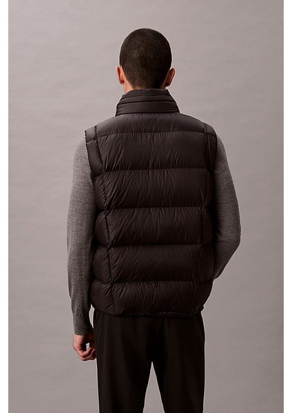 Erkek Regular Fit Dik Yaka Kapitoneli Şişme Yelek - Siyah fiyatları