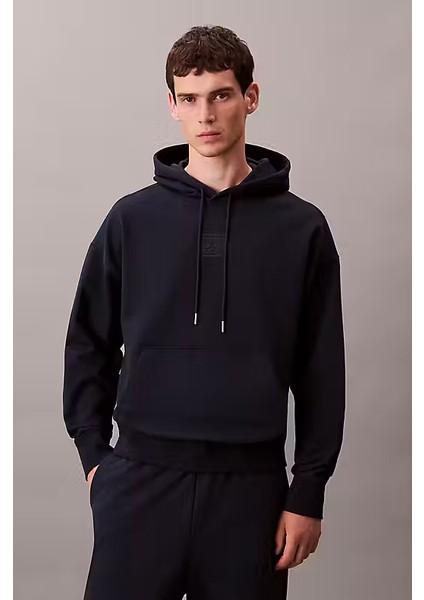 Erkek Regular Fit Premium Terry Kapüşonlu Sweatshirt - Koyu Lacivert