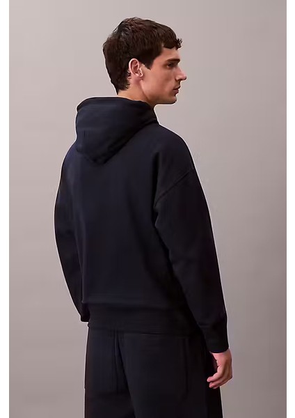 Erkek Regular Fit Premium Terry Kapüşonlu Sweatshirt - Koyu Lacivert fiyatları