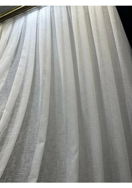 Nivemeshome Keten 1/3 Sık Pileli Yeni Sezon Tül Perde Apm