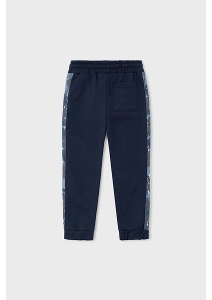 Erkek Çocuk Normal Kalıp 3 Parça Kamuflaj Desenli Eşofman Takımı - Lacivert fırsatları