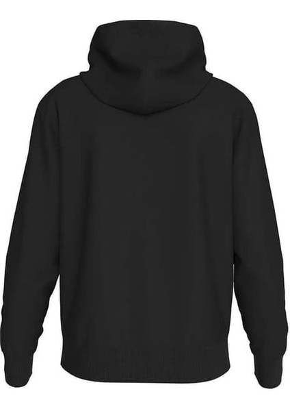 Erkek Regular Fit Logo Baskılı Kapüşonlu Kanguru Cepli Sweatshirt - Siyah fiyatları
