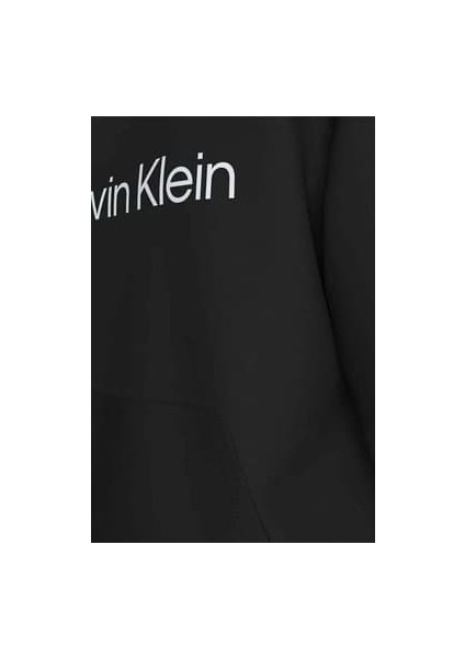 Erkek Regular Fit Logo Baskılı Kapüşonlu Kanguru Cepli Sweatshirt - Siyah modelleri