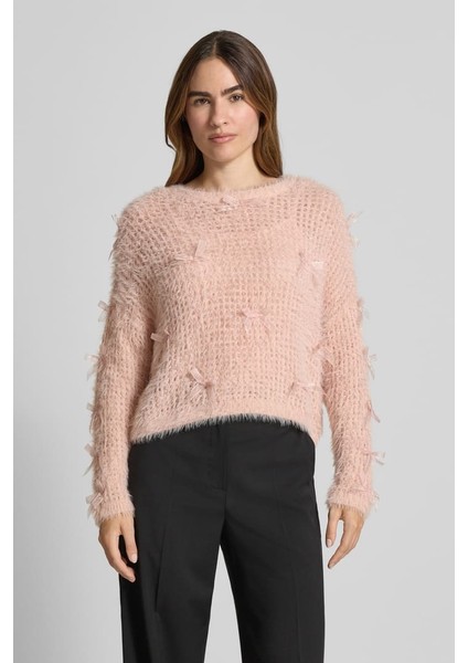 Kadın Yarım Balıkçı Yaka Triko Kazak - Pembe