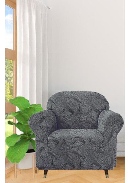 Jakarli Sahra Desen Tek Kişilik Koltuk Örtüsü, Berjer Kılıfı, Lastikli 1 Adet