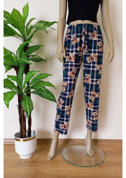 Kadın Desenli Milan Kumaş Yumuşacık Esnek Yapılı Pijama Altı modelleri