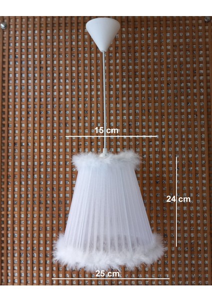 Beyaz Organze Avize M-203 Yatak Odası Çocuk Odası Genç ve Bebek Odası Avize Aydınlatma Sarkıt fiyatları