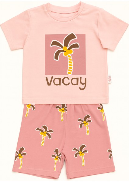 Vacay Mor Şort Tişört 2'li Takım