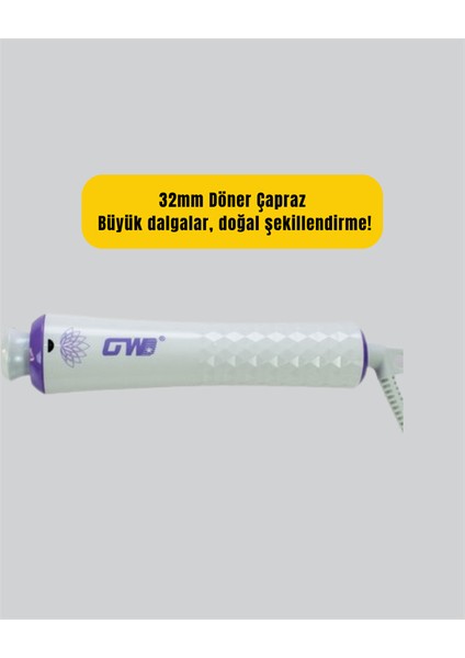 Gw Saç Kıvırma Makinesi – 360° Döner Başlık, Negatif Iyon Teknolojisiyle fiyatları
