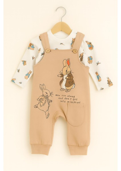 Bebek Tulum Takım – Tavşan Desenli Uzun Kollu Tshirt ve Salopet (2’li Set) 9745 modelleri