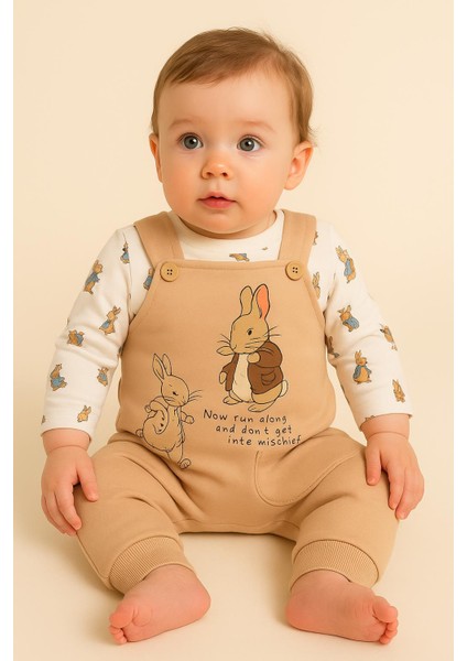 Bebek Tulum Takım – Tavşan Desenli Uzun Kollu Tshirt ve Salopet (2’li Set) 9745 fırsatları