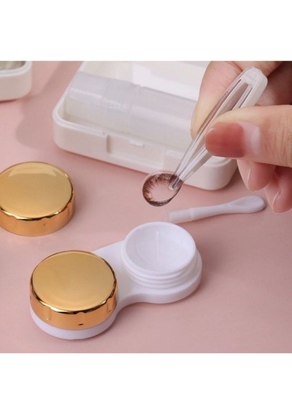 Rose Renkli Taşınabilir Fonksiyonel Seyahat Için Koruyucu Mini Hijyenik Kontakt Lens Saklama Kutusu modelleri