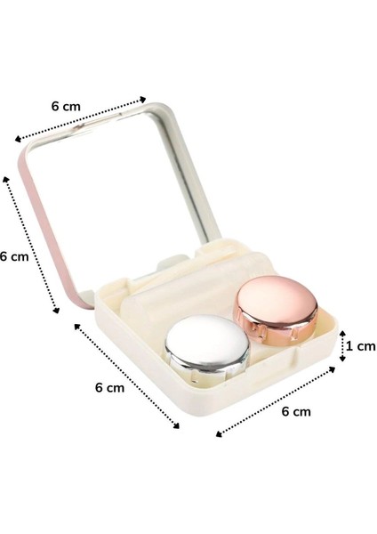 Rose Renkli Taşınabilir Fonksiyonel Seyahat Için Koruyucu Mini Hijyenik Kontakt Lens Saklama Kutusu indirimleri